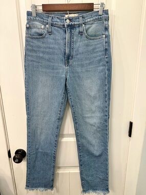 Madewell The Perfect Vintage Jean Raw Hem Straight Leg 26